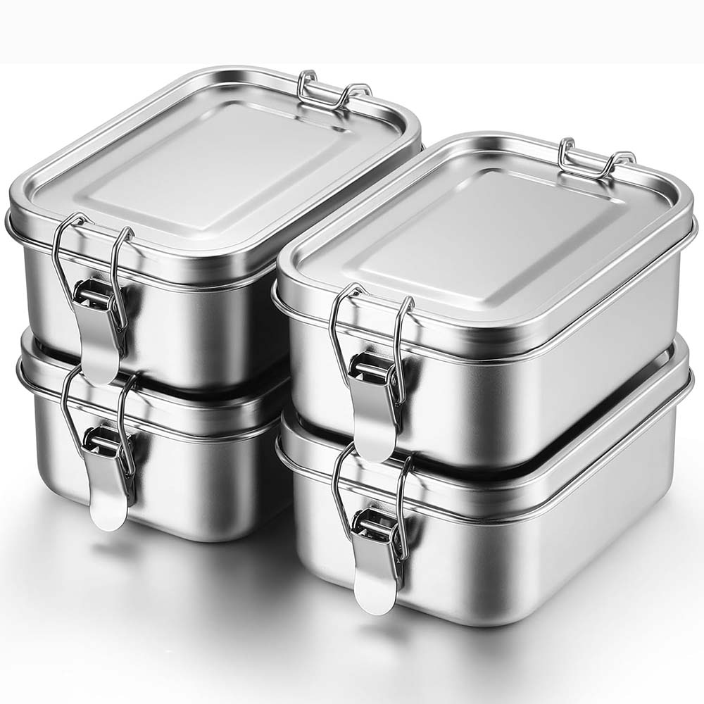 Meal Prep Box - 4 szt. Pudełko Bento ze stali
