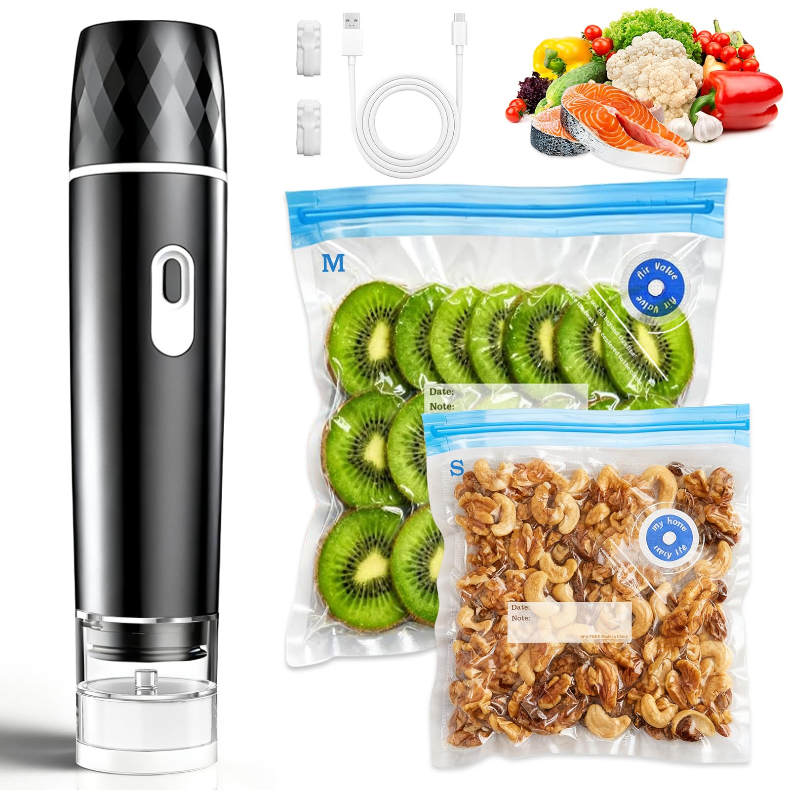 Meal Prep App - Zgrzewarka próżniowa do żywności, mocna ręczna