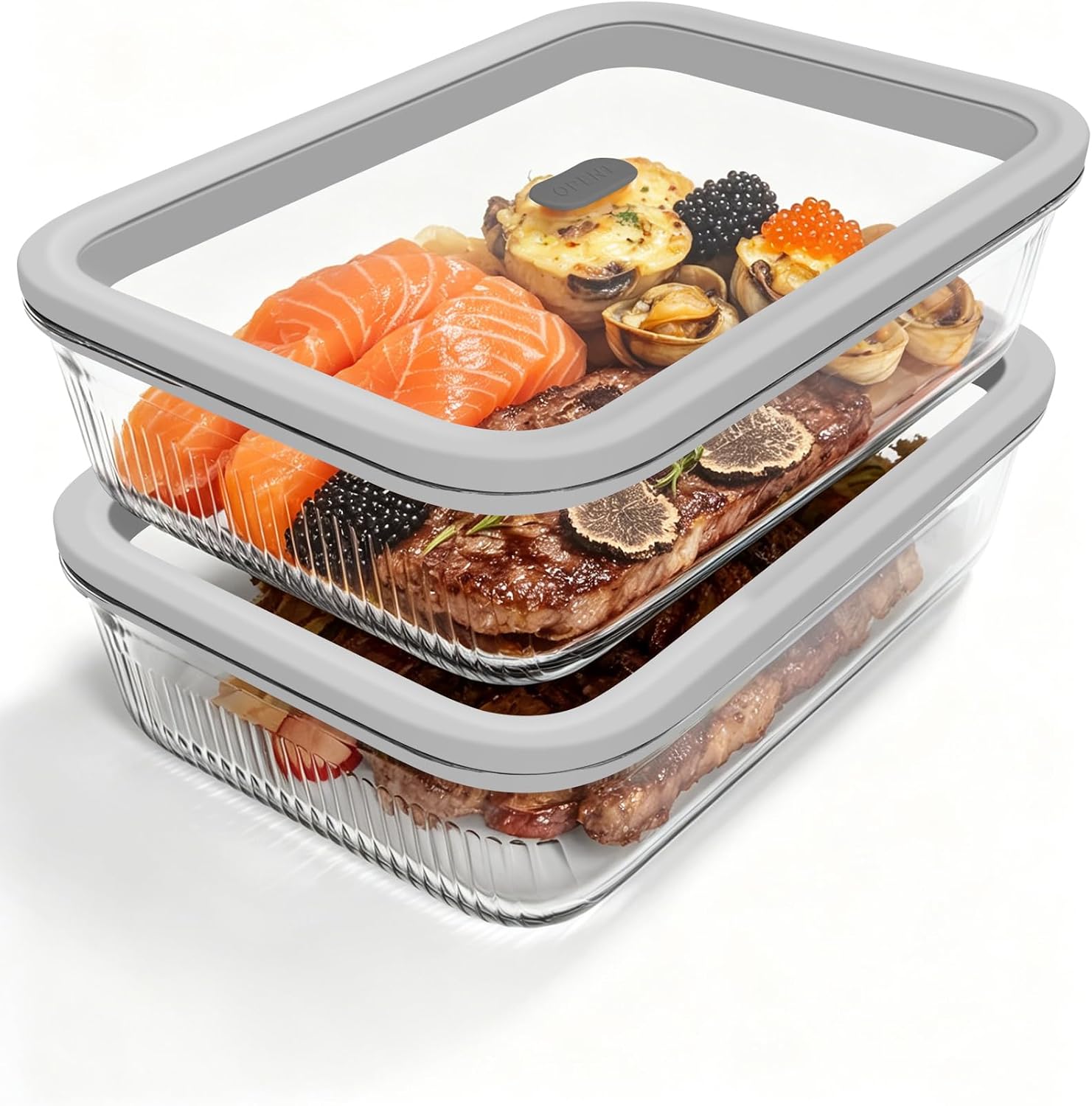 Meal Prep Box - 2-pak szklanych pojemników do przechowywania żywności