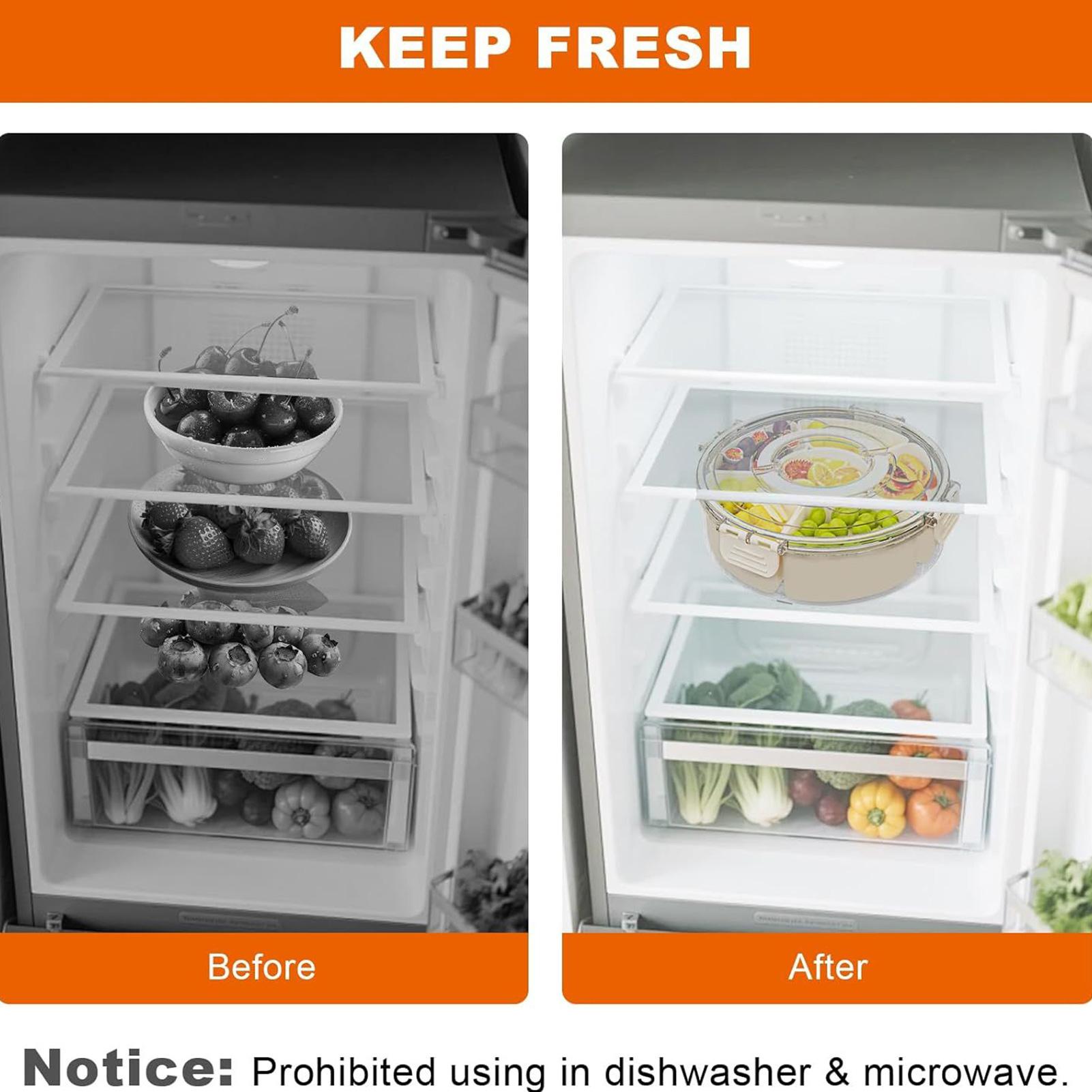Meal Prep Veggie - Pojemniki na przekąski z 6 przegródkami,