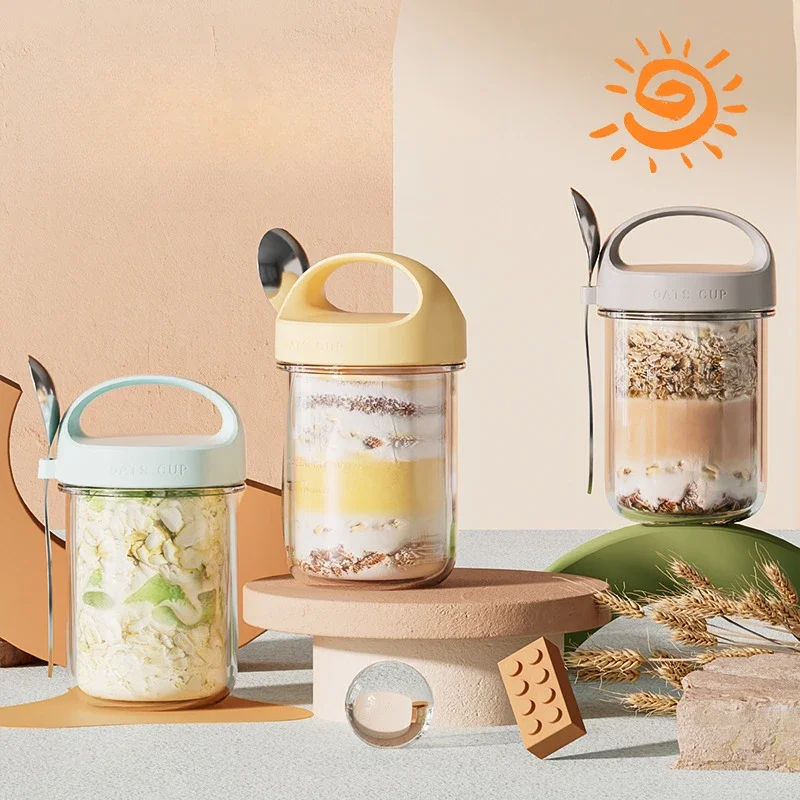 Meal Prep Yogurt Containers - 420ML Nowe kubki śniadaniowe Płatki owsiane