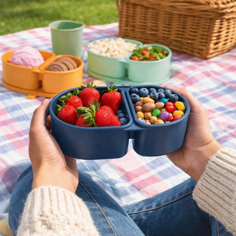 Meal Prep Chia Pudding - Pojemnik na lunch z silikonu spożywczego,
