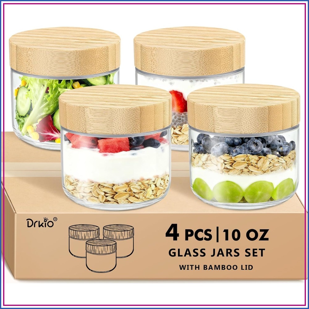 Meal Prep Chia Pudding - Pojemniki na Overnight Oats 10 Oz