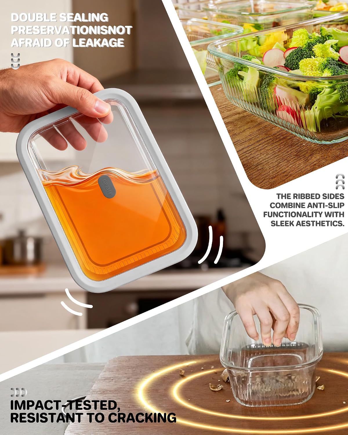 2-pak szklanych pojemników do  – Meal Prep Box recenzja i cena